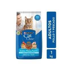 Alimento Para Gatos Cat Chow Adulto Pescado Pollo 1 kg