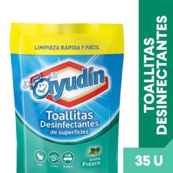 Toalla Desinfectante Ayudin Fresco Doy Pack 35 Un