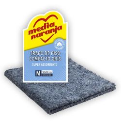 Trapo de piso Media Naranja Compacto gris Mediano