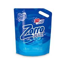 Jabón Liquido p/ Ropa Zorro Doy Pack 3 lt