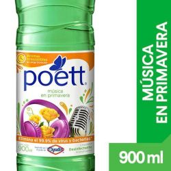 Limpiador De Piso Desinfectante Poett Music x 900 ml