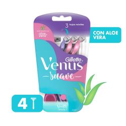 Maquina de Afeitar Venus Suave Aloe 4 Un