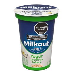 Yogur Descremado Vainilla Milkaut 190 Gr