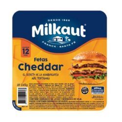 Queso Cheddar Milkaut En Fetas x 145g