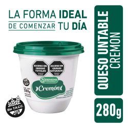 Queso Untable Cremon  La Serenisima 280 Gr