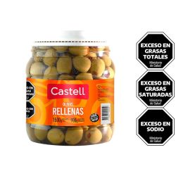 Aceitunas Castell Verde Rellena Frasco 900gr