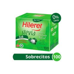 Endulzante Hileret En Polvo Stevia Forte 100 Sobres