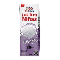 Crema de leche Las Tres Niñas UAT p/ cocinar 200ml