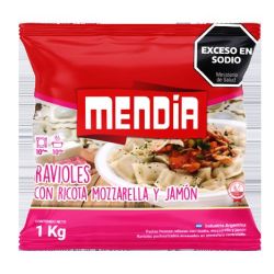 Ravioles Ricota y Jamon Mendia 1 Kg
