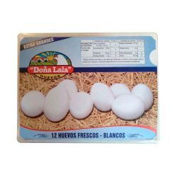 Huevos Doña Lala Blanco  x 12 Un