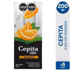 Jugo Cepita Naranja Zinc Vitamina C y E 200 Ml
