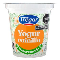 Yogur Descremado Vainilla Tregar 125 Gr