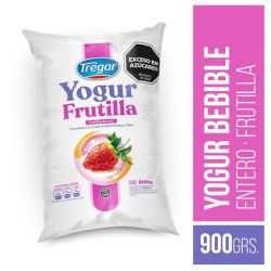 Yogur Entero Bebible Frutilla Tregar x 900gr