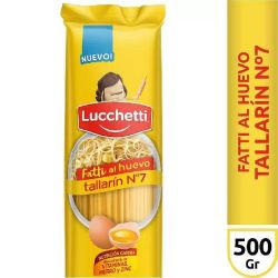 Fideos Lucchetti Tallarín N°7 Huevo x500grs