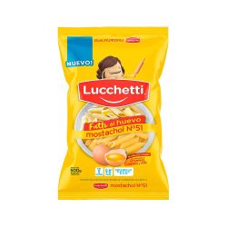 Fideos Lucchetti Mostachol N°51 Huevo x500 gr