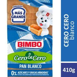 Pan Blanco Bimbo Cero 410 Grs
