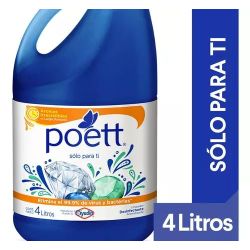 Limpiador De Piso Desinfectante Poett Solo para ti  x 4lt