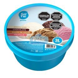 Helado Sei Tu Chocolate Frutilla Dulce de Leche 3lt