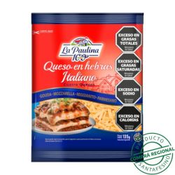 Queso en Hebras Italiano La Paulina 125gr