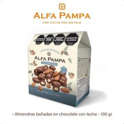 Almendras Alfa Pampa Bañadas con Chocolate con Leche x 100 g