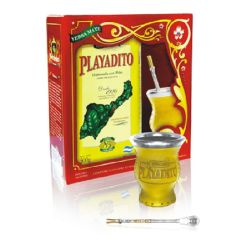 Yerba Mate Playadito 500 Gr Mate y Bombilla