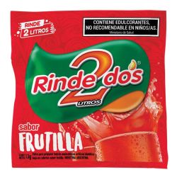 Jugo Rinde Dos Frutilla En Polvo 13 Gr