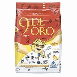 Galletitas 9 De Oro Bocaditos de banana 120 Gr