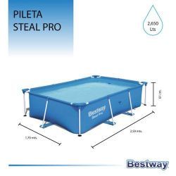Pileta Bestway de Lona 259 x 170 x 61 Cm