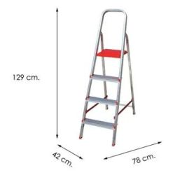 Escalera Okey 4 Escalones Aluminio