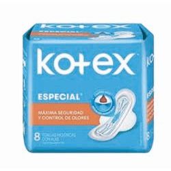 Toallas Femeninas Kotex Especial Con Alas 8 Un