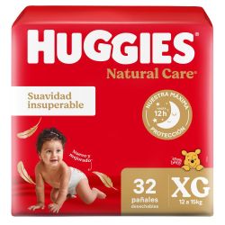 Pañales Huggies Natural Care Jumbopack XG x 32 Un