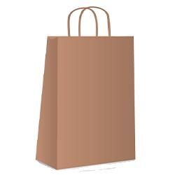 Bolsa Marron c/ manija retorcida BM221030 x 25 un.