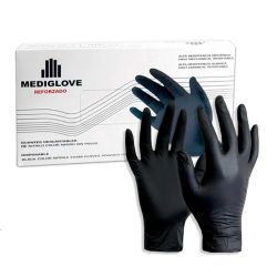 Guantes de Nitrilo Reforzado Negro M 100 Un