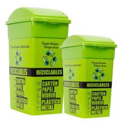 Cesto Multienvase Residuos Ecologico Verde 10 lt