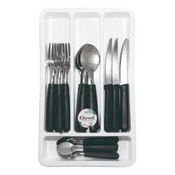 Juego de cubiertos Carol Fusion Negro x24