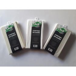 Cortina baño Okey Home 180x180   12 ganchos