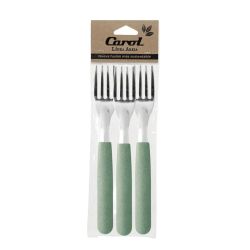 Tenedor Carol Verde Areia x3