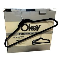 Perchas Okey Home de Felpa Beige 50 un