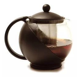 Tetera Vid/plast  Negra 1250 ML