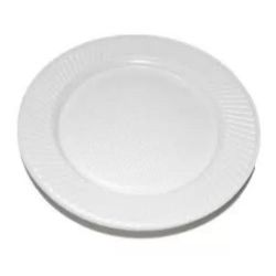 Plato Okey para Postre de Plastico Lineas