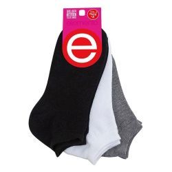 Media Soquete Elemento Dama Liso Pack x3