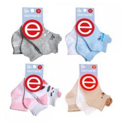 Media Soquete Elemento Bebe T.0 Pack x3