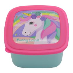 Sandwichera Star Infantil Unicornio Cuadrada Plastico
