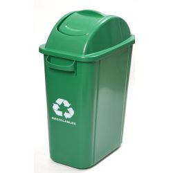 Tacho de basura color verde residuos reciclables