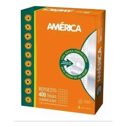 Repuesto AMERICA N°3 400Hojas Cuadriculado